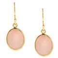 Zoe B. 14k Gold over Silver Pink Chalcedony Earrings