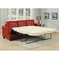 Diamond Red Bonded Leather Sleeper