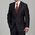 Carlo Lusso Men's Black 2-Button Suit