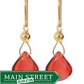 Ardent Designs 14k Gold Fill 'Cranberry Cuteness' Glass Earrings