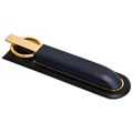 Dacasso Genuine Leather/ 24k Goldplated Library Set
