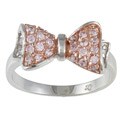 Pink and White Cubic Zirconia Ring