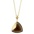 Kate Bissett Goldtone Trillion-cut Brown Glass Necklace