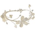Tacori Bridal Evening Silver Mother of Pearl and Crystal Bracelet