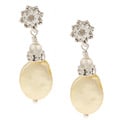 Tacori Bridal Evening Silver Pearl, White Topaz and Crystal Earrings (4-13 mm)