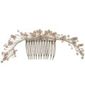 Tacori Bridal Evening Silver Pink Pearl and Crystal Tiara (4-5 mm)