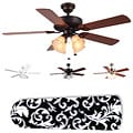 New Image Concepts 4-light Paisley Blade Ceiling Fan