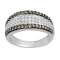 10k White Gold 1ct TDW Champagne and White Diamond Ring (I-J, I2-I3)