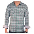 191 Unlimited Men's Green Plaid Shirt