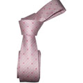 Dmitry Men's Silk Pink Striped Skinny Tie