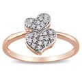 10k Rose Gold 1/10ct TDW Diamond Heart Ring (G-H, I2-I3)
