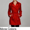 Black Rivet Women's Belted Trench Coat