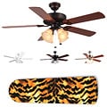 New Image Concepts 4-light Ceiling Fan with Tiger Stripe Blades