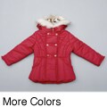 London Fog Girl's Faux-fur Hood Ruffle Jacket FINAL SALE
