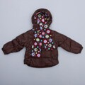 London Fog Toddler Girl's Brown Bubble Jacket and Scarf Set FINAL SALE