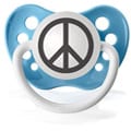 Personalized Pacifiers Peace Sign Pacifier in Blue