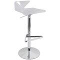 Vertex White Acrylic Barstool