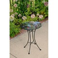 Wrought Iron Glass-topped Looping Side Table (Philippines)