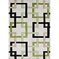 Handmade Metro Puzzle Beige Wool Rug (8' x 10')