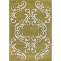 Handmade Sabrina Golden Olive Wool Rug (8' x 10')