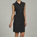 Calvin Klein Women's Pleated Charcoal Dress