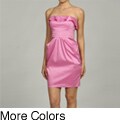 Jessica Simpson Women's Ruffle Bust Strapless Dress