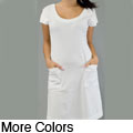 AtoZ Women's Cotton Cap-sleeve Dress