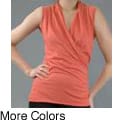 AtoZ Women's Cotton Sleeveless Wrap Top