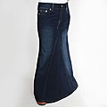 Tabeez Women's Cotton-blend Dark Blue Mermaid Denim Skirt (Refurbished)