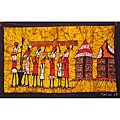 Cotton 'Slow Pace' Large Wax Batik Tapestry (Mozambique)