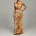 Issue New York Women's Silk Paisley Halter Maxi Dress