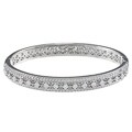 Tacori IV Sterling Silver Cubic Zirconia Lace Crescent Bangle Bracelet