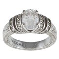 Tacori IV Sterling Silver Cubic Zirconia Etched Ring
