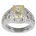 Tacori IV Sterling Silver Yellow and Clear Cubic Zirconia Ring