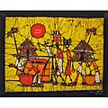 Cotton 'What's in the Pot' Large Wax Batik Tapestry (Mozambique)