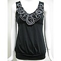 Simply Irresistible Women's Zipper Ruffle Sleeveless Top