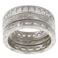 Tacori IV Sterling Silver Cubic Zirconia 3-piece Stackable Ring Set