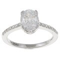 Tacori IV Sterling Silver Cubic Zirconia Oval Bloom Ring