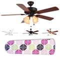 New Image Concepts 4-light 'Ashley' Floral Blade Ceiling Fan