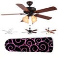 New Image Concepts 4-light Swirl Blade Ceiling Fan