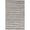 Handmade Soho Stripes Grey New Zealand Wool Rug (7'6 x 9'6)