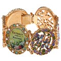 Sweet Romance Vintage Crystal French Perfume Label Bracelet