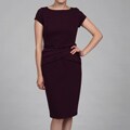 Evan Picone Women's Ponte Sleeve & Waist Detail Dress