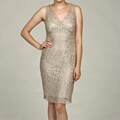 Jones New York Women's Metallic Floral Lace Dress