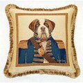 French Woven Sir Winston Jacquard Throw Pillow