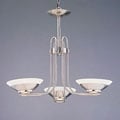 Halogen Brushed Steel 3-light Chandelier