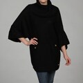 Calvin Klein Women's Black Horizontal Cape Sweater
