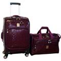 Jenni Chan Bows Purple 2-piece Carry-on Spinner Luggage Set