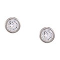 Lux CZ Sterling Silver 5-mm Cubic Zirconia Stud Earrings