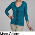 Knitway Women's Ruffle Front Top